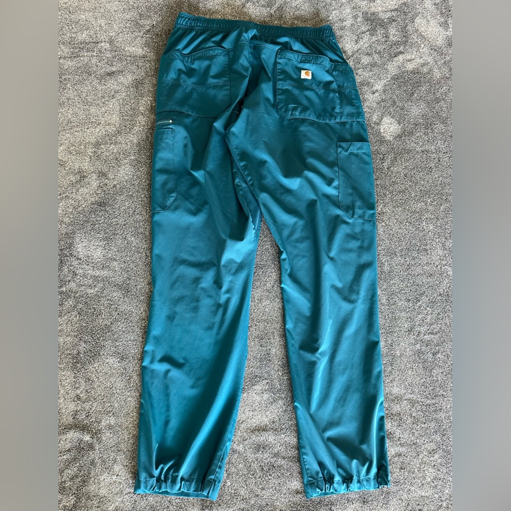 Carhartt Force® Men’s Caribbean Blue Stretch Scrub Bottoms, Medium, C155106 - Picture 10 of 13